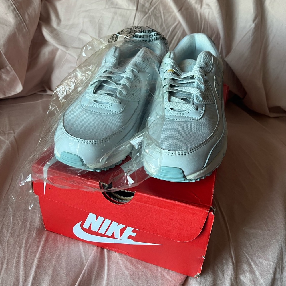 Nike Women's Pale Blue Low-Top Casual Sneakers